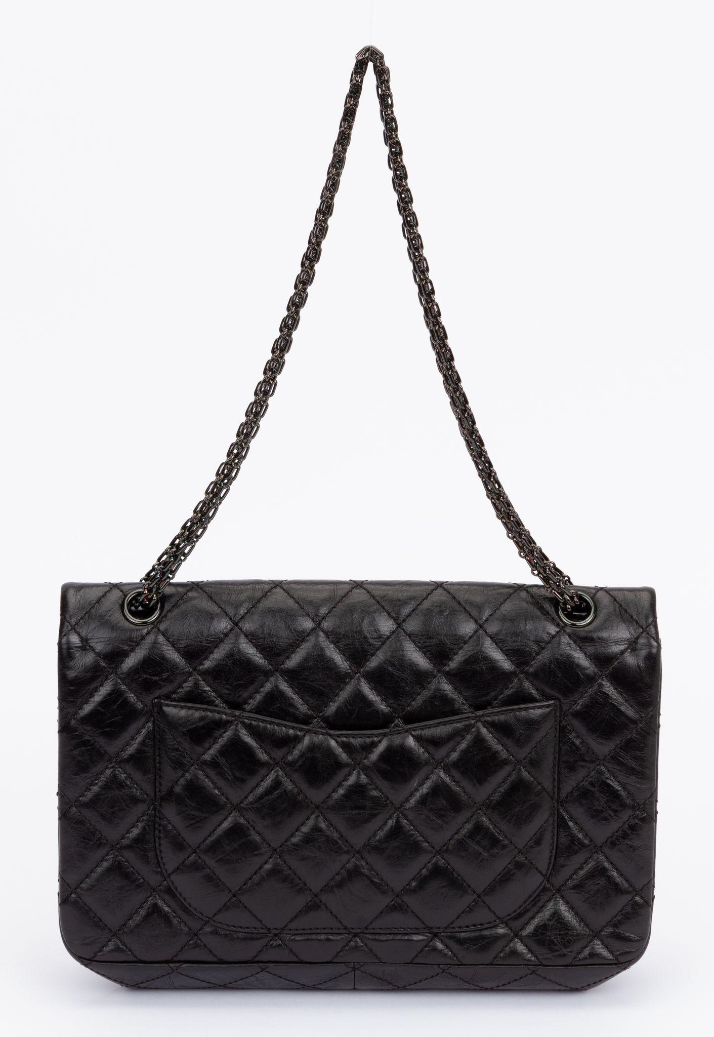 chanel 2.55 so black