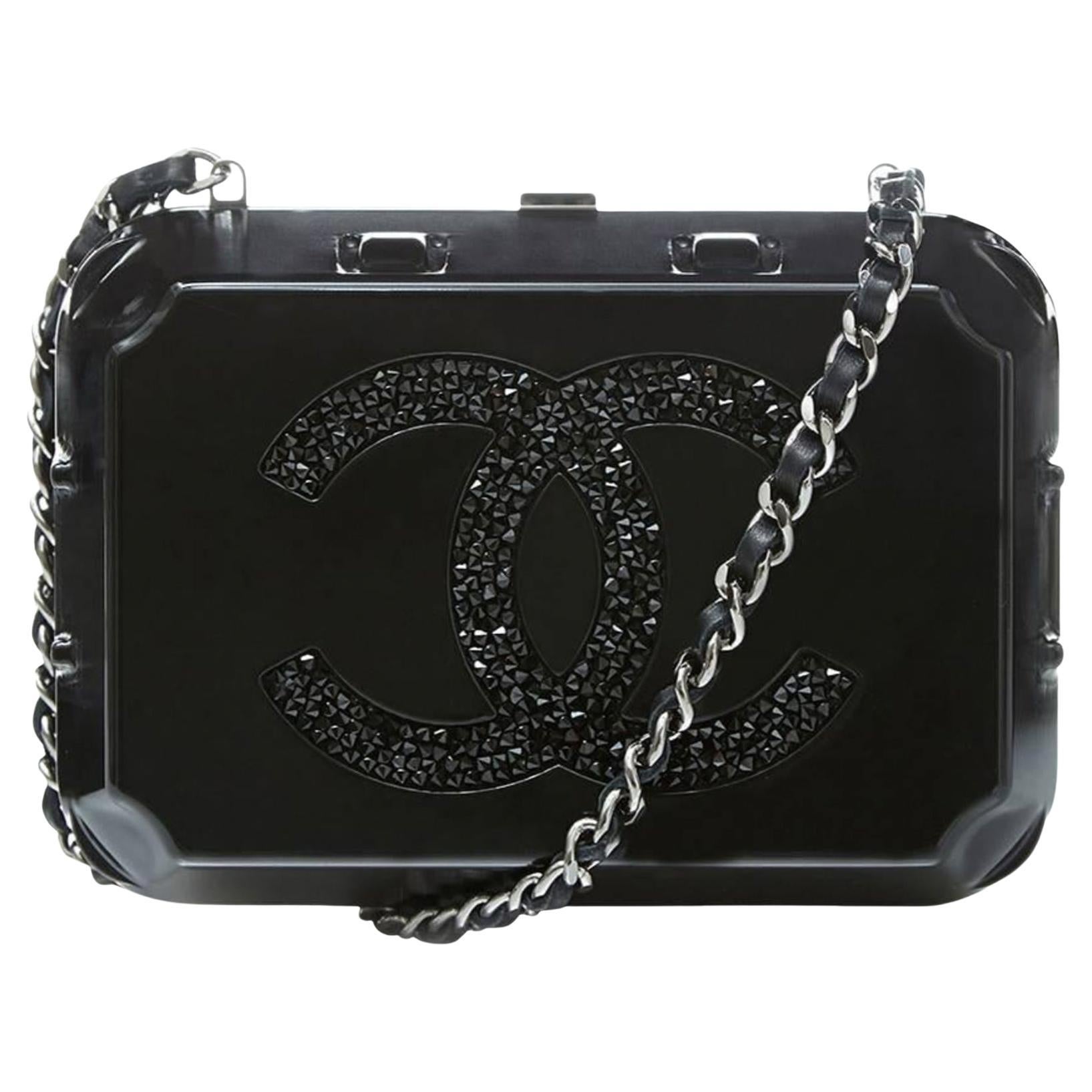 Chanel Limited Edition Transparent Bottle Minaudière Clutch Plexiglass Bag  For Sale at 1stDibs