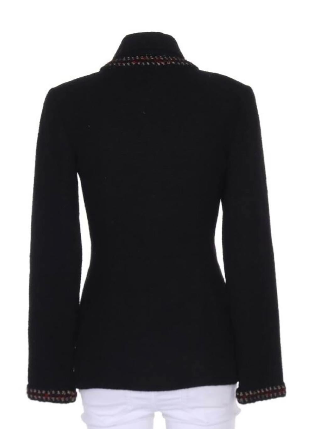 Chanel Rare Timeless CC Buttons Black Tweed Jacket 6
