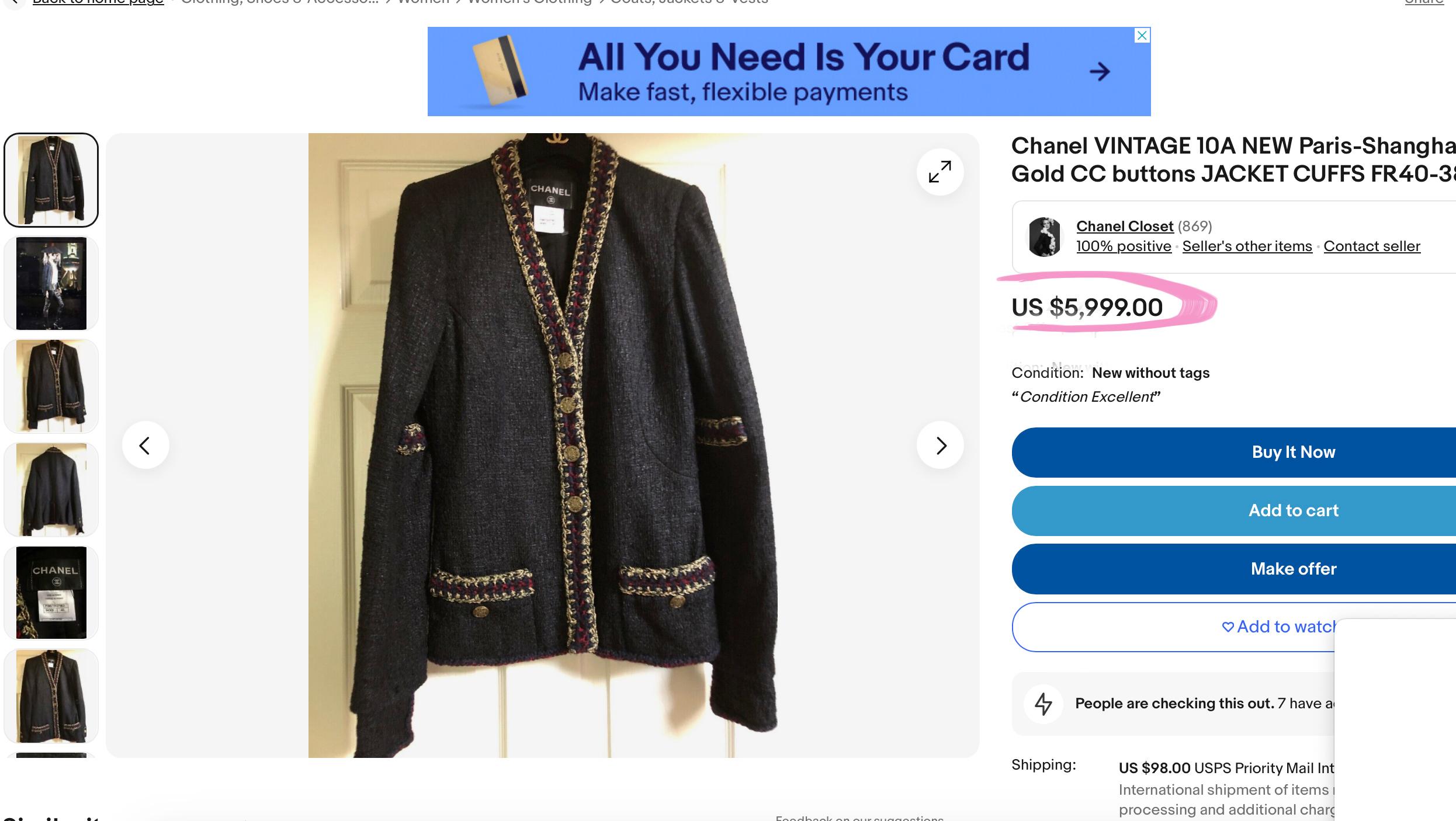 Chanel Rare Timeless CC Buttons Black Tweed Jacket In Excellent Condition In Dubai, AE