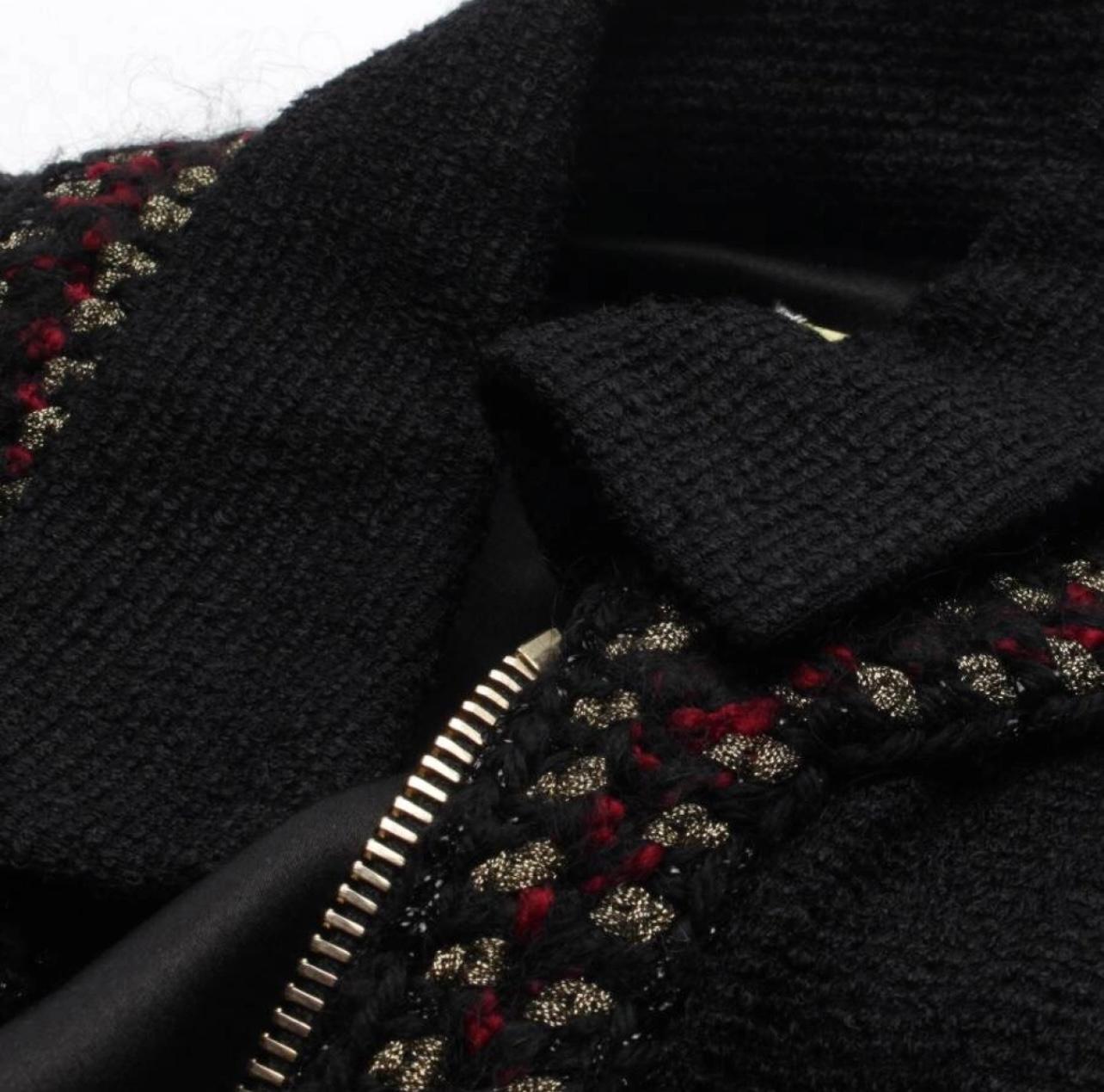Chanel Rare Timeless CC Buttons Black Tweed Jacket 4