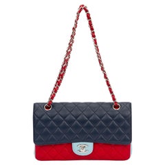 Chanel Rare Tricolor 10” Double Flap Bag