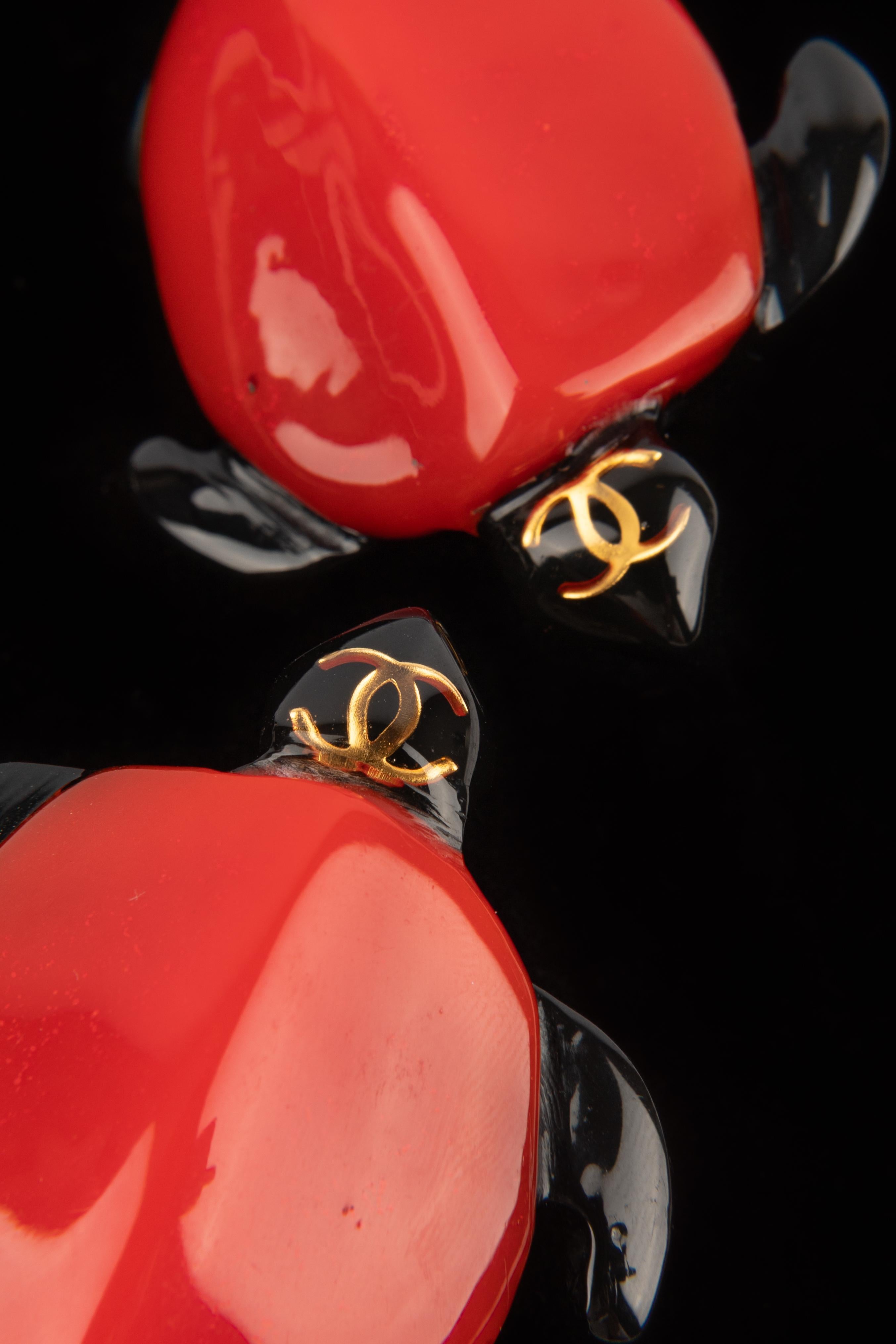 Chanel rare turtle earrings For Sale 3