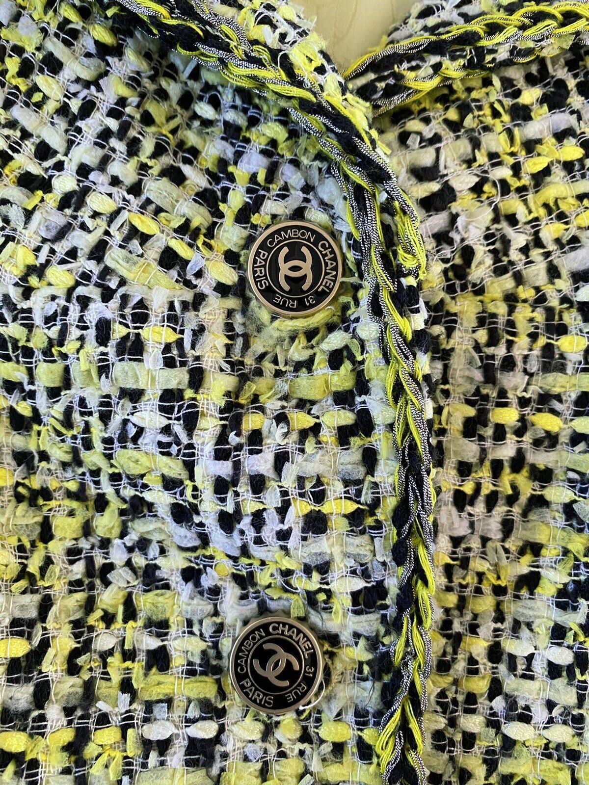 Chanel Rare Vintage 2006 Lime Green Tweed Jacket 8