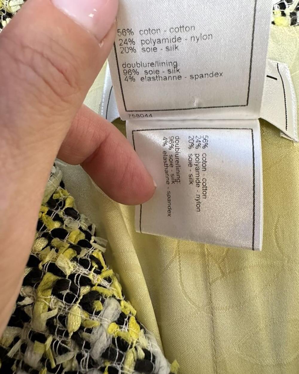 Chanel Rare Vintage 2006 Lime Green Tweed Jacket 10