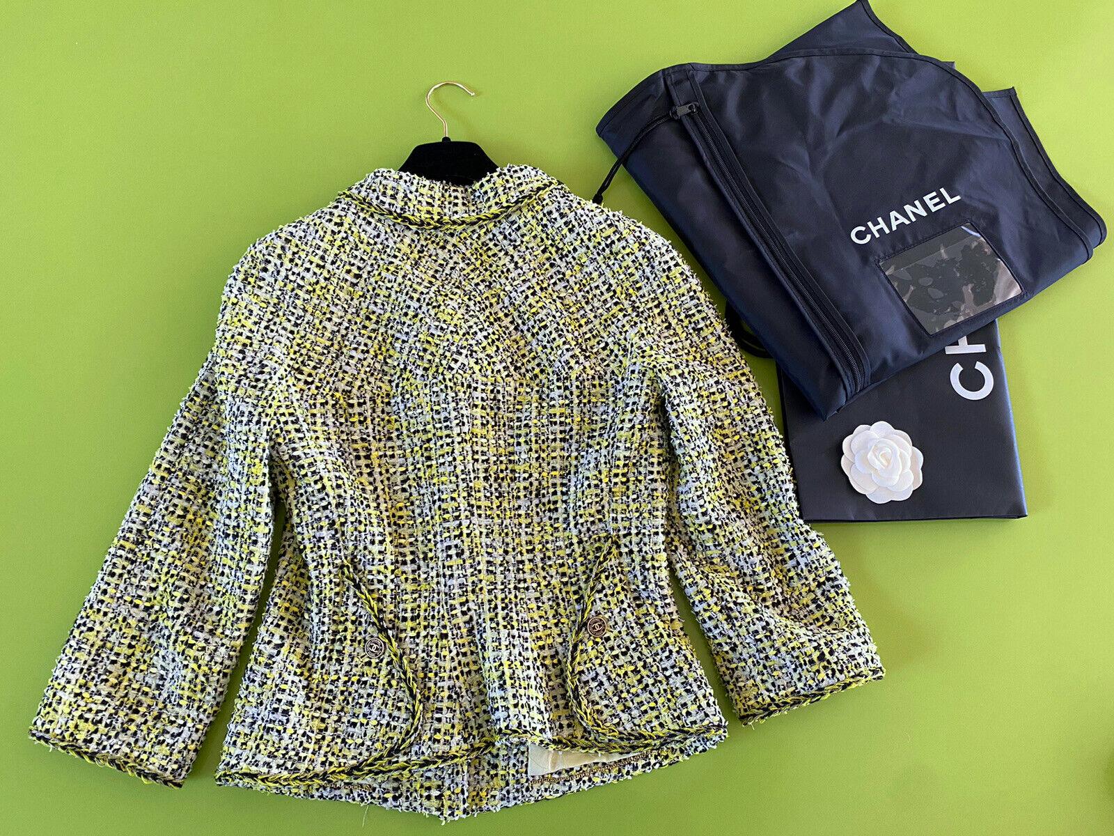 Women's or Men's Chanel Rare Vintage 2006 Lime Green Tweed Jacket