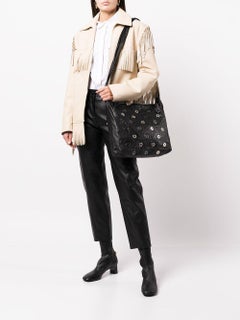 Chanel Rare Vintage 22 Black Quilted Swarovski Charm Shoulder Hobo Tote Bag