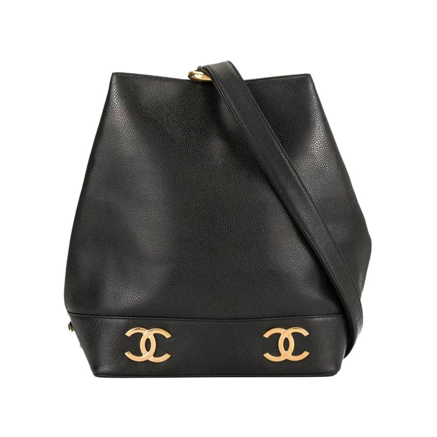 Chanel Rare Vintage 90's Collectors Drawstring Bucket Tote Bag For Sale at  1stDibs | chanel bucket bag vintage, chanel vintage bucket bag