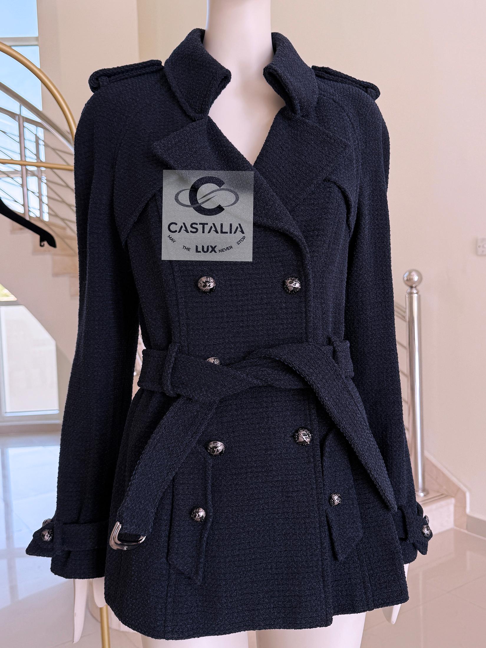 Trench-coat Chanel Rare Vintage Airplane Collection en tweed 38 FR Unisexe en vente