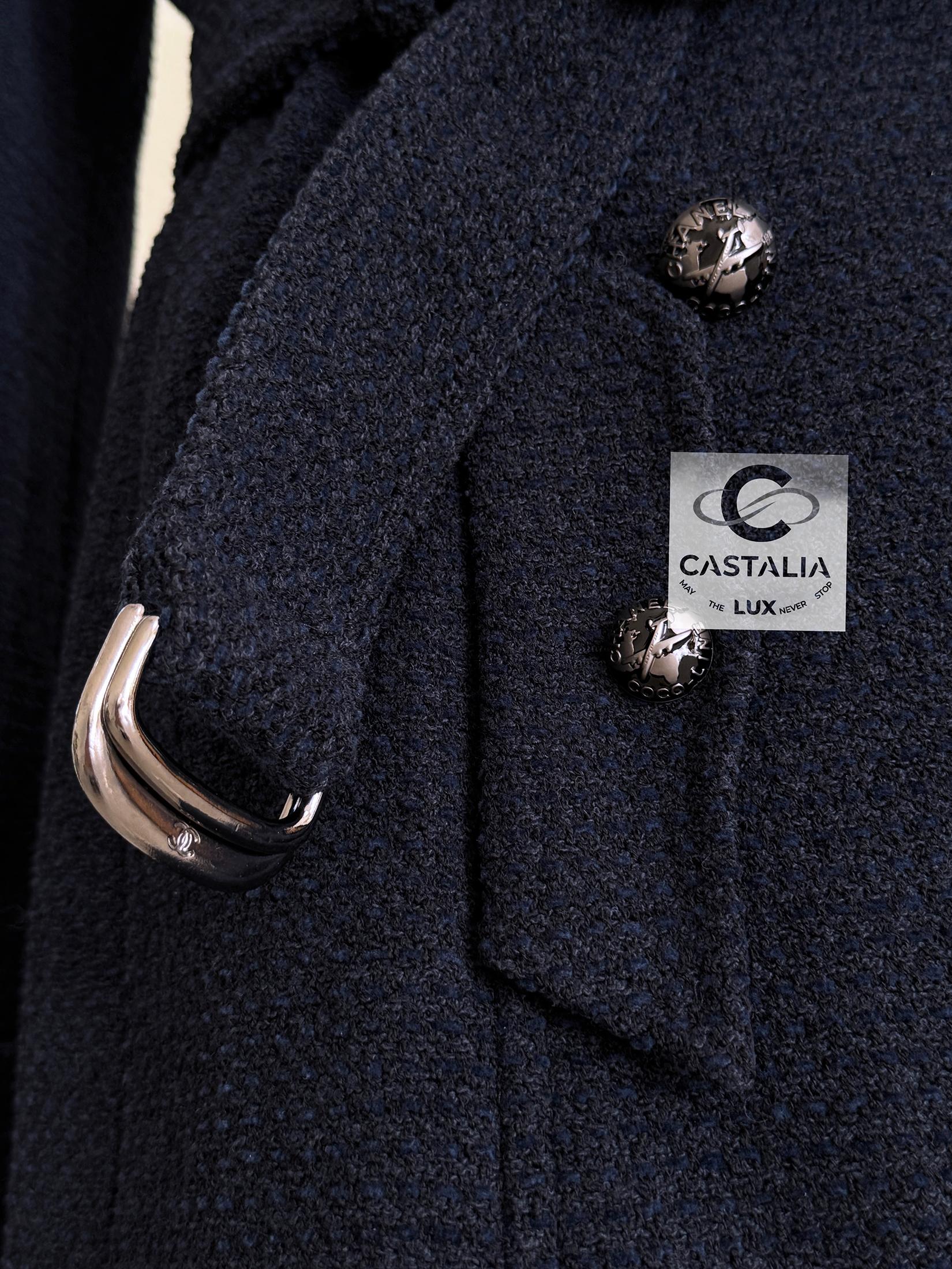 Trench-coat Chanel Rare Vintage Airplane Collection en tweed 38 FR en vente 2