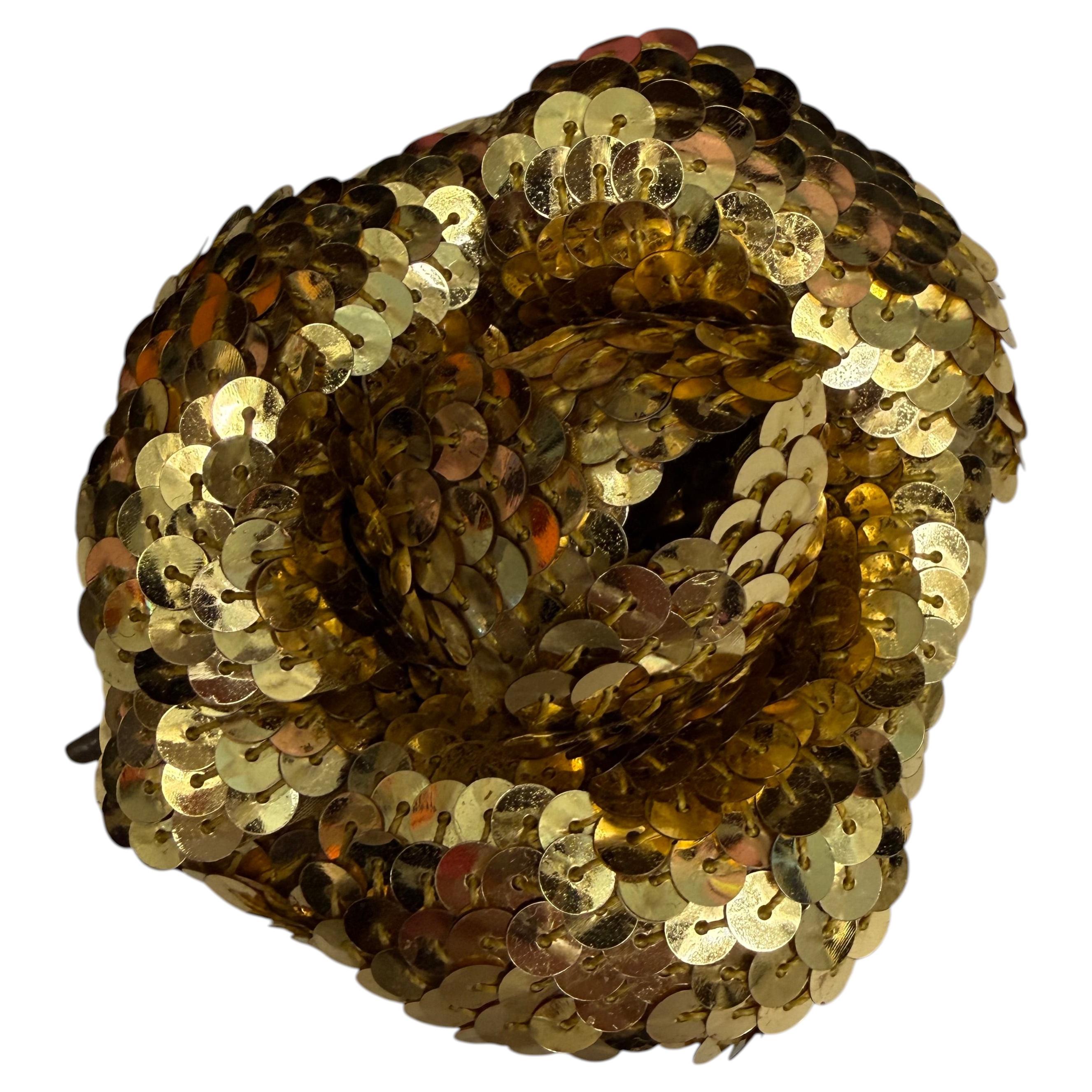 希少✨CHANEL Camellia Vintage Gold Brooch Chanel RARE Vintage all gold sequin Camellia Brooch likely from