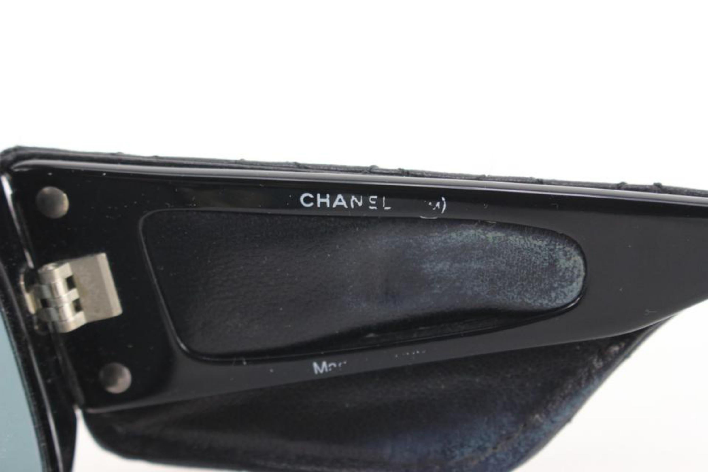 Women's Chanel Rare Vintage Black Quilted Lambskin 1988 Sunglasses 1cz822s