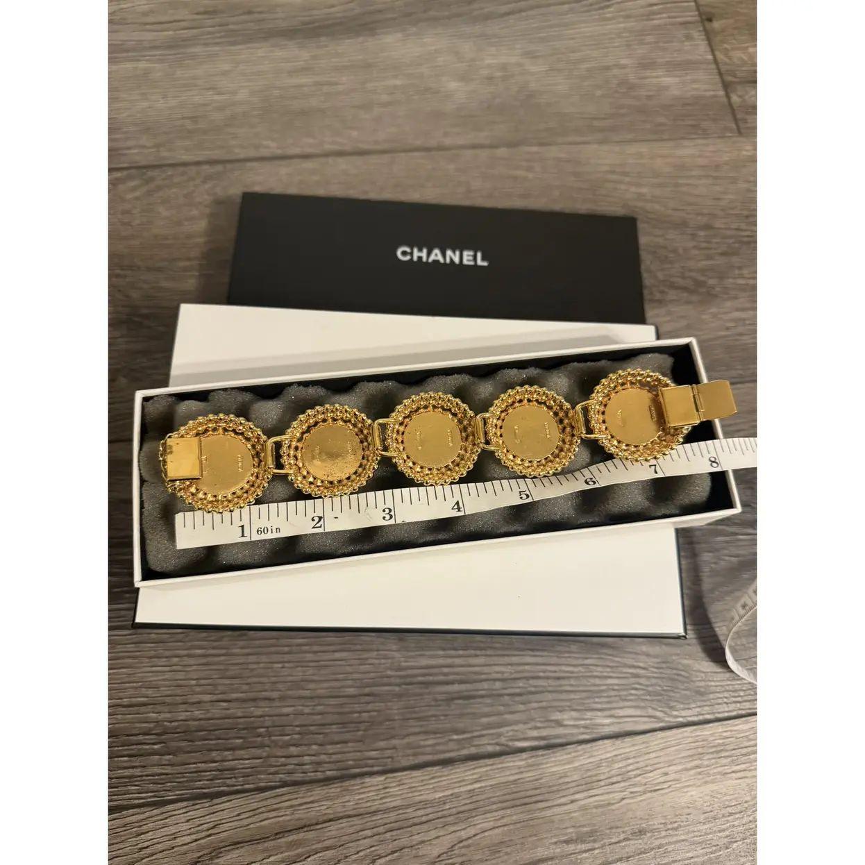 Chanel, raro bracciale d'epoca in oro e perle con logo a cerchio A Link in vendita 7