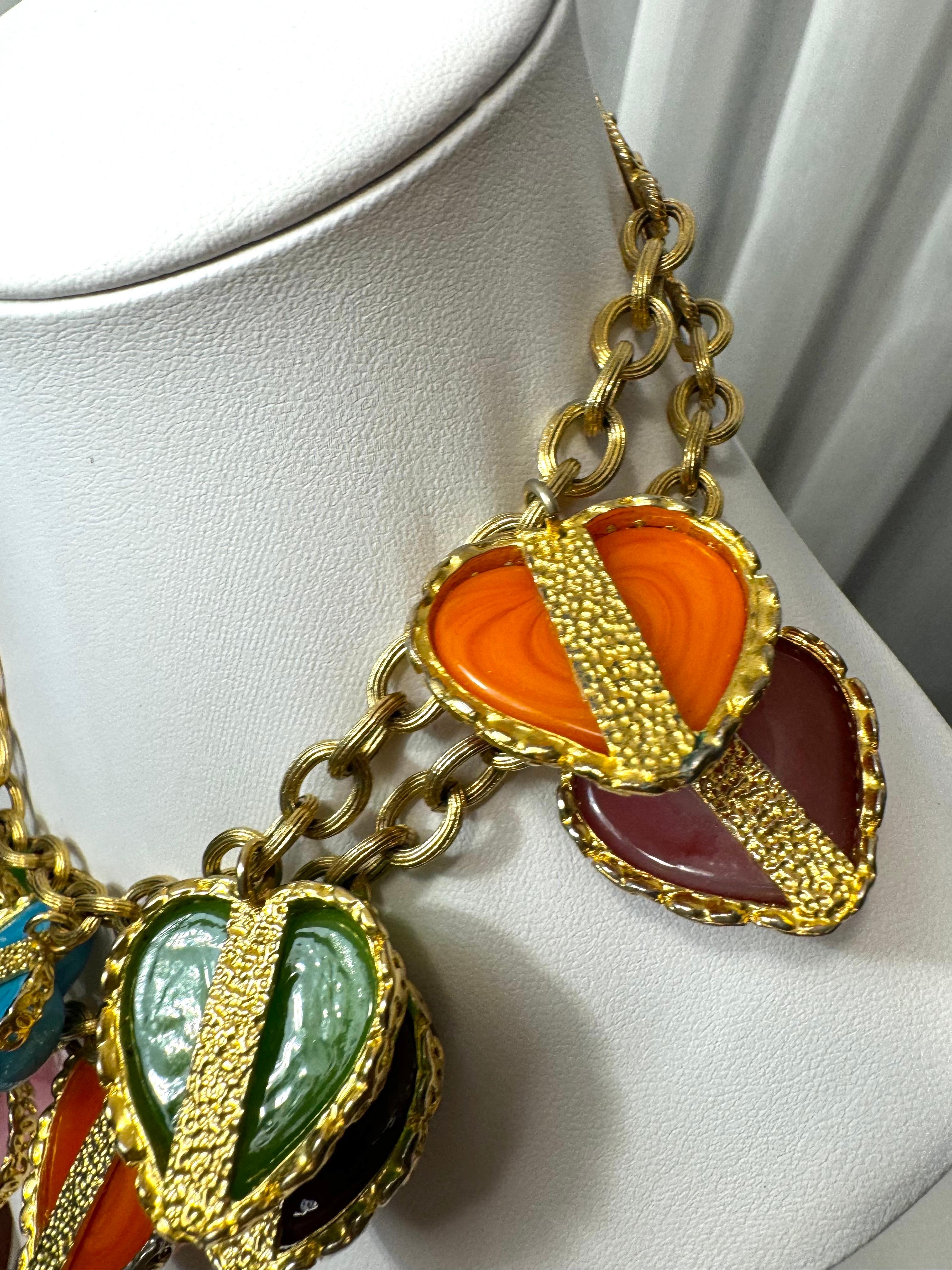 Chanel Rare Vintage Gripoix Love Heart Charm Necklace 10