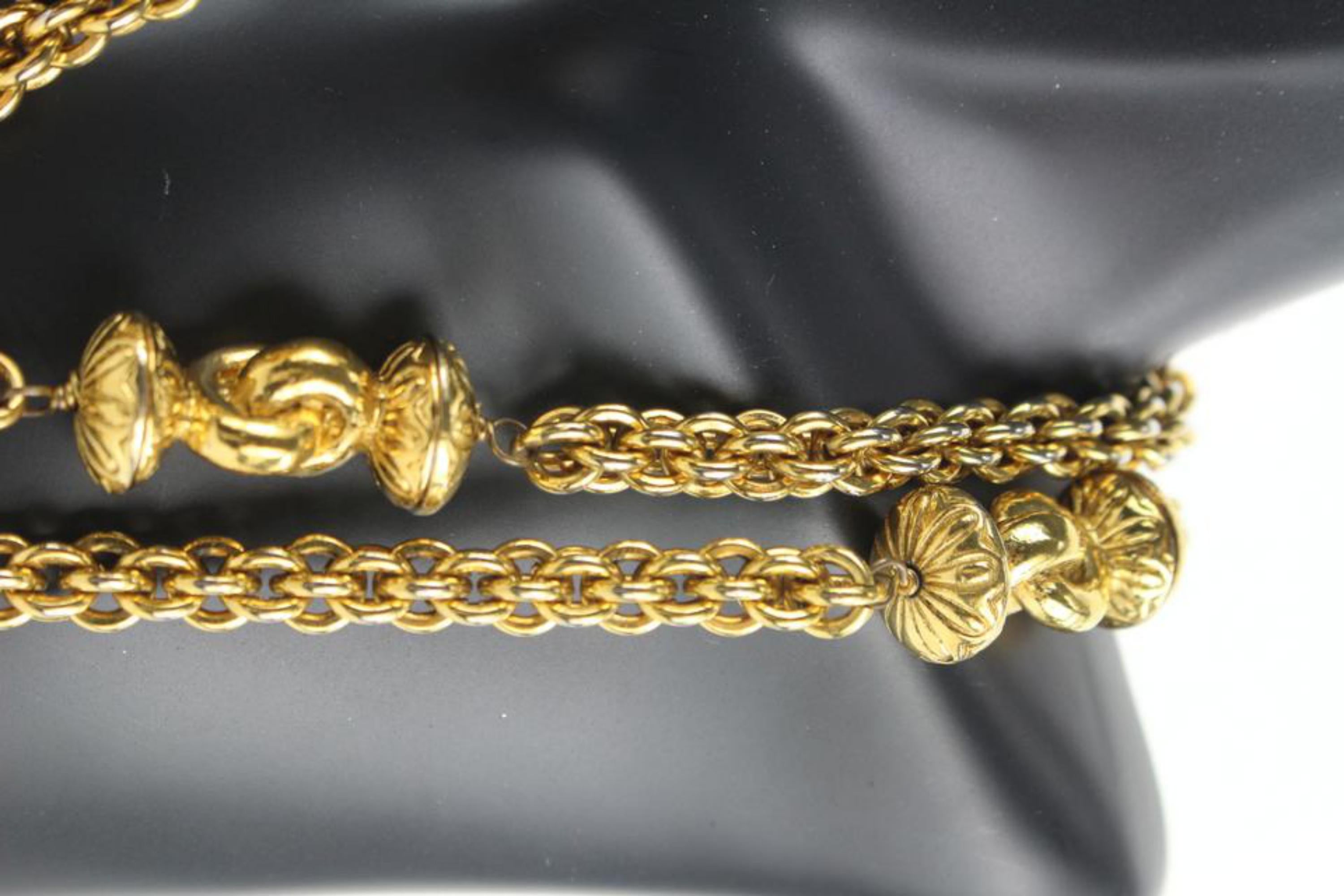 Chanel Seltene Vintage Lamm Kette Link Twist Halskette 2CA1022 im Zustand „Gut“ im Angebot in Dix hills, NY