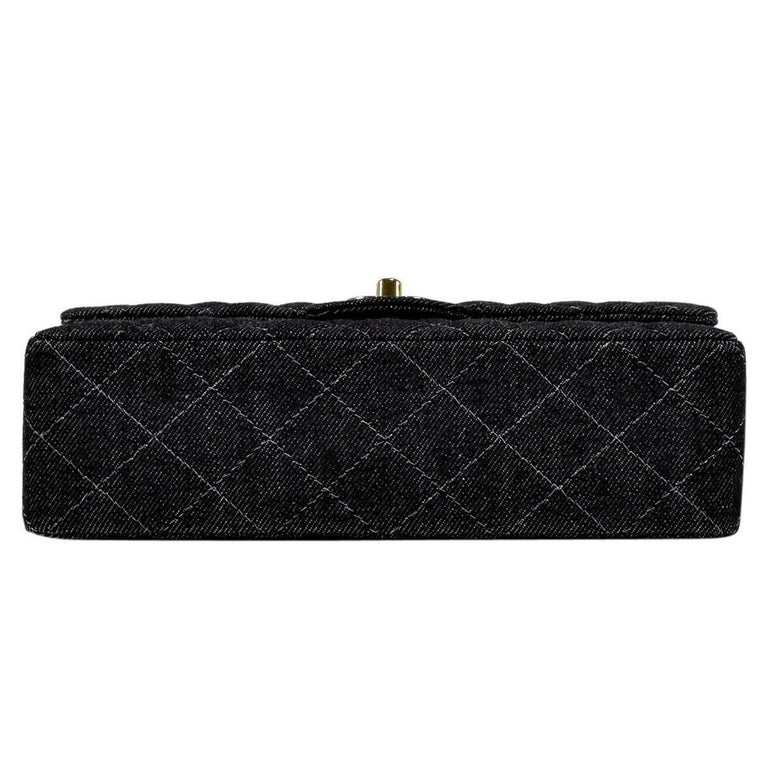 Chanel Rare Vintage Medium Denim Quilted Classic Flap Bag For Sale at  1stDibs