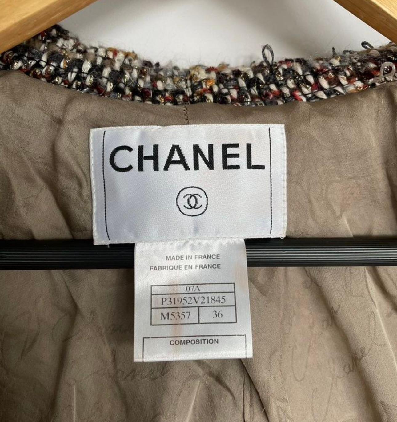 Chanel Rare Vintage Tweed Jacket 36 FR 3