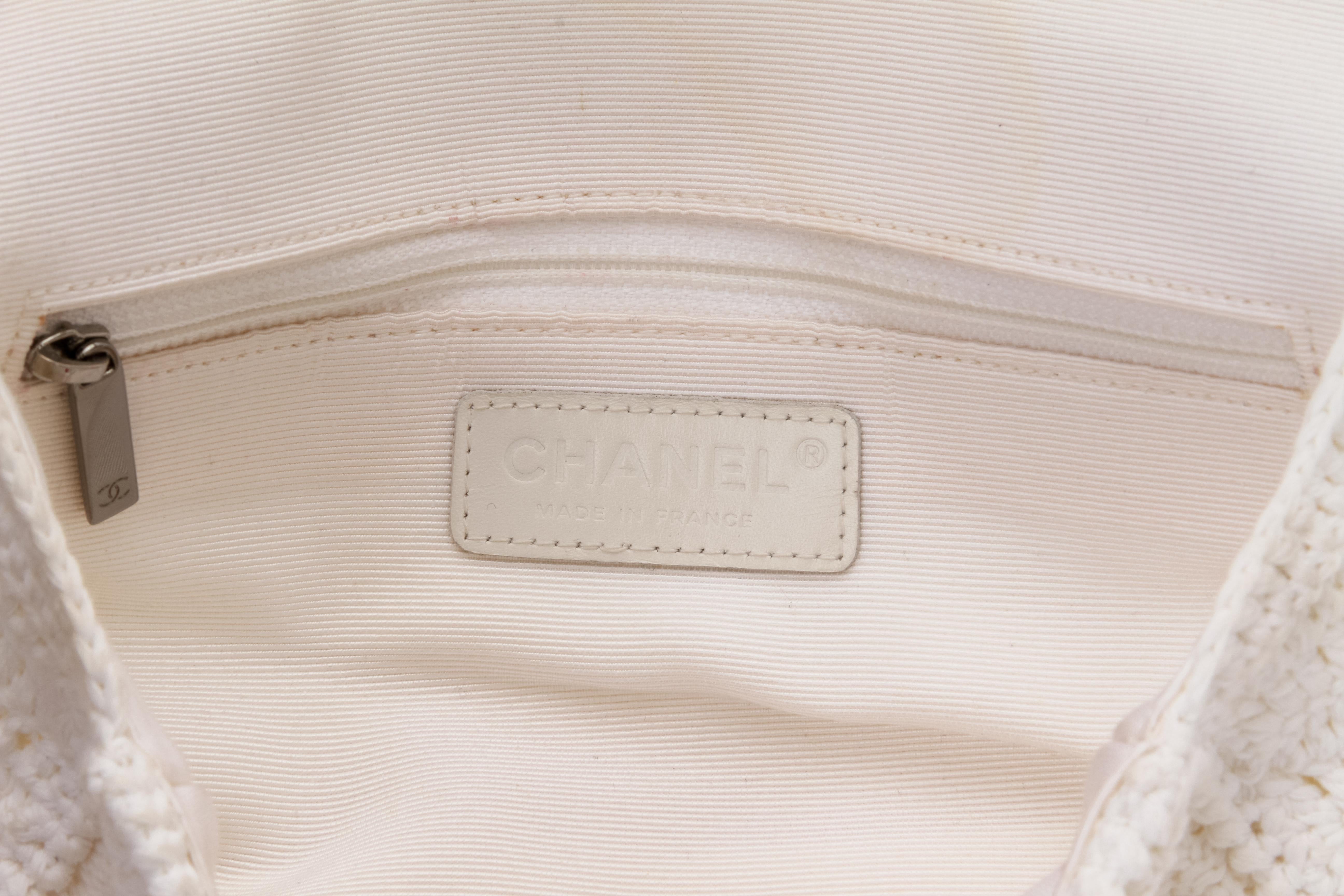Chanel Rare White Crochet Flap Bag 1