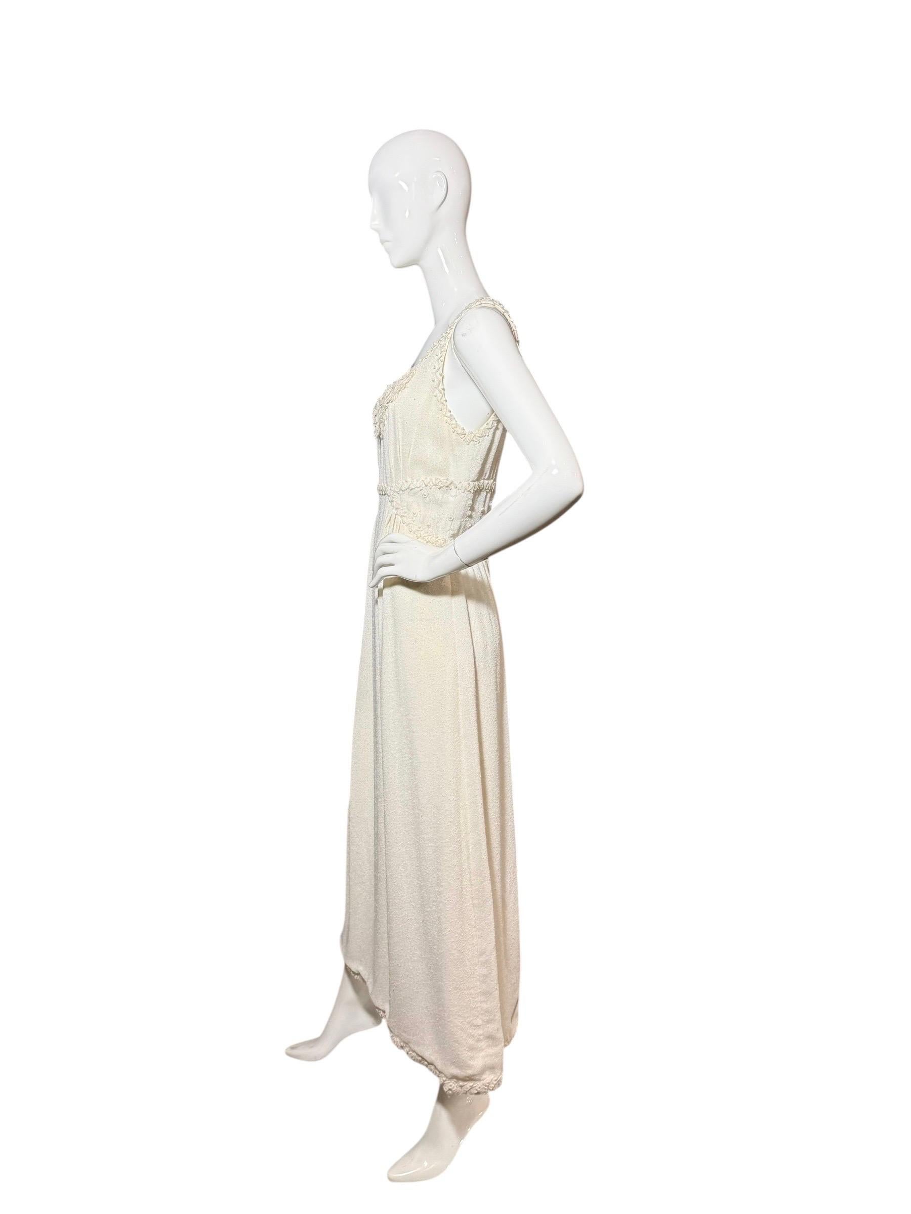 Chanel Raro Abito d'archivio bianco impreziosito e ricamato - Primavera/Estate 1998 in vendita 7