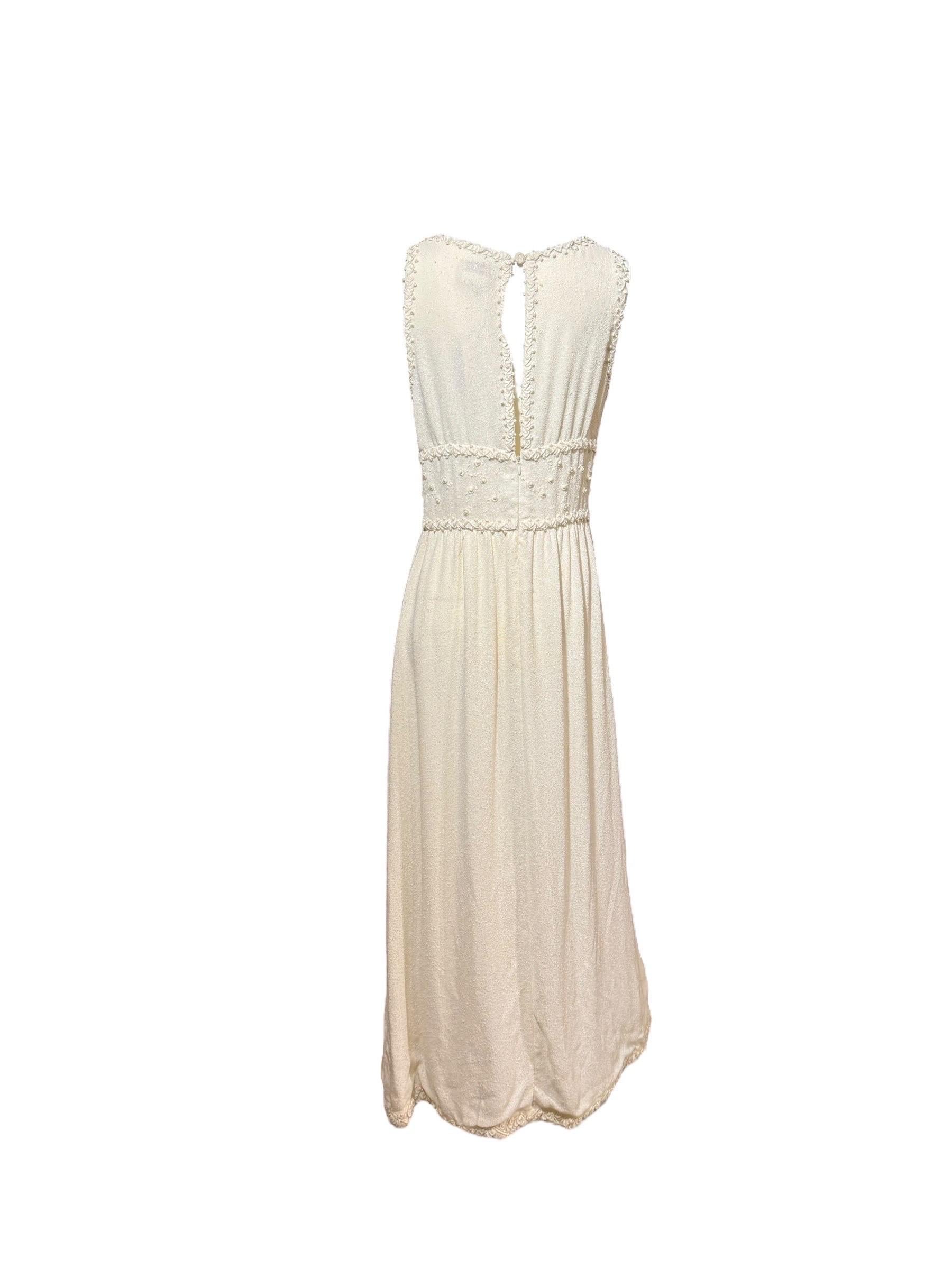Chanel Raro Abito d'archivio bianco impreziosito e ricamato - Primavera/Estate 1998 in vendita 1