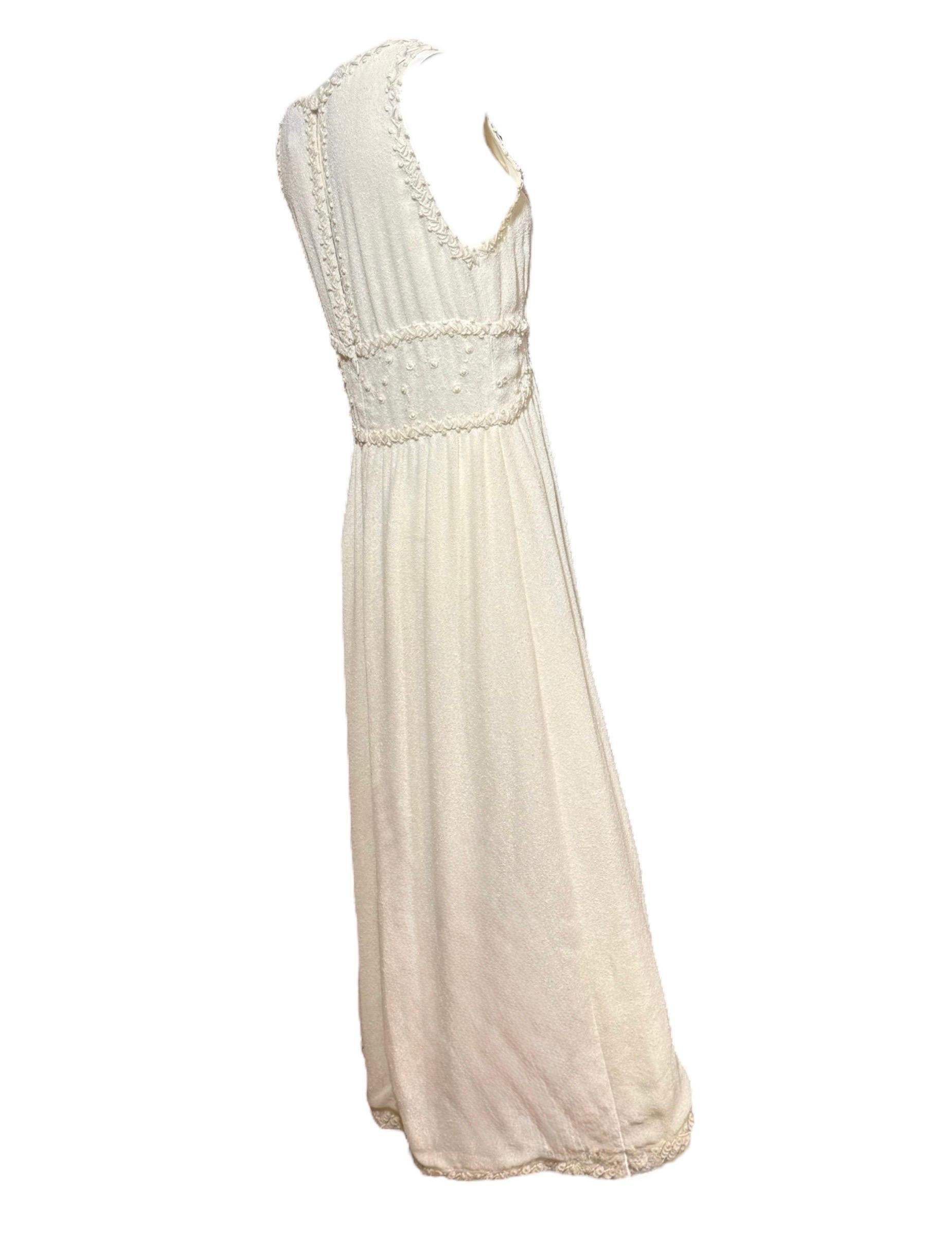 Chanel Raro Abito d'archivio bianco impreziosito e ricamato - Primavera/Estate 1998 in vendita 2