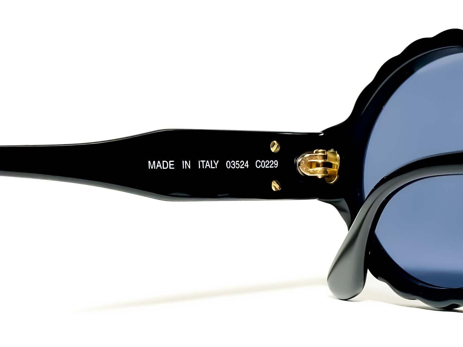Chanel Runway 1994 Vintage Rare Black White Dial Sunglasses Sunglasses For Sale 3