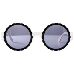 Chanel 1994 Vintage 90's Rare White Limited Edition Sunglasses