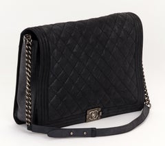 Chanel Rare XXL Blue Distressed Boy Bag