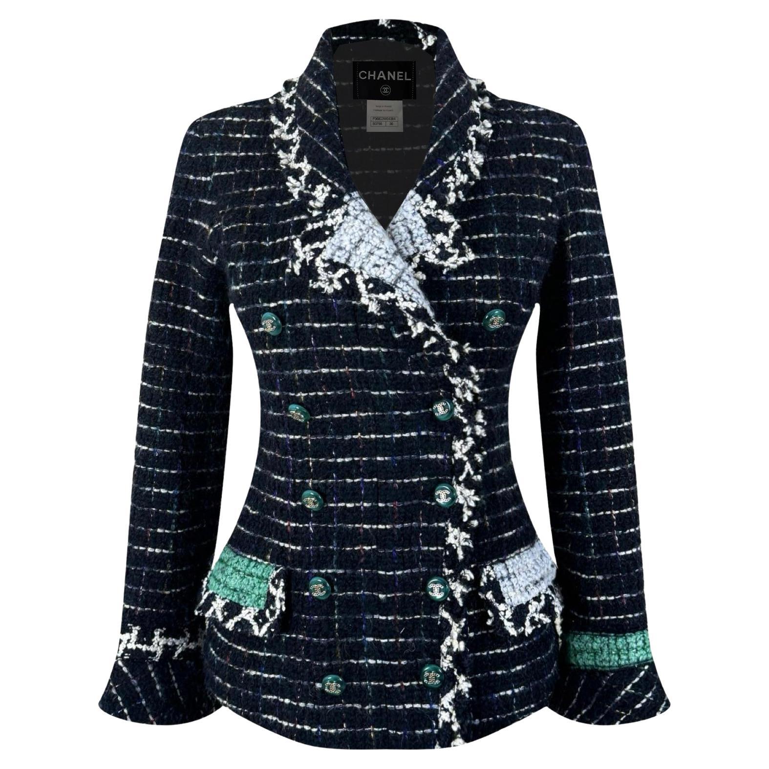 CHANEL Legendary 2009 Timeless Black Tweed Jacket 36 FR