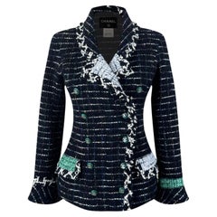 CHANEL Legendary 2009 Timeless Black Tweed Jacket 36 FR