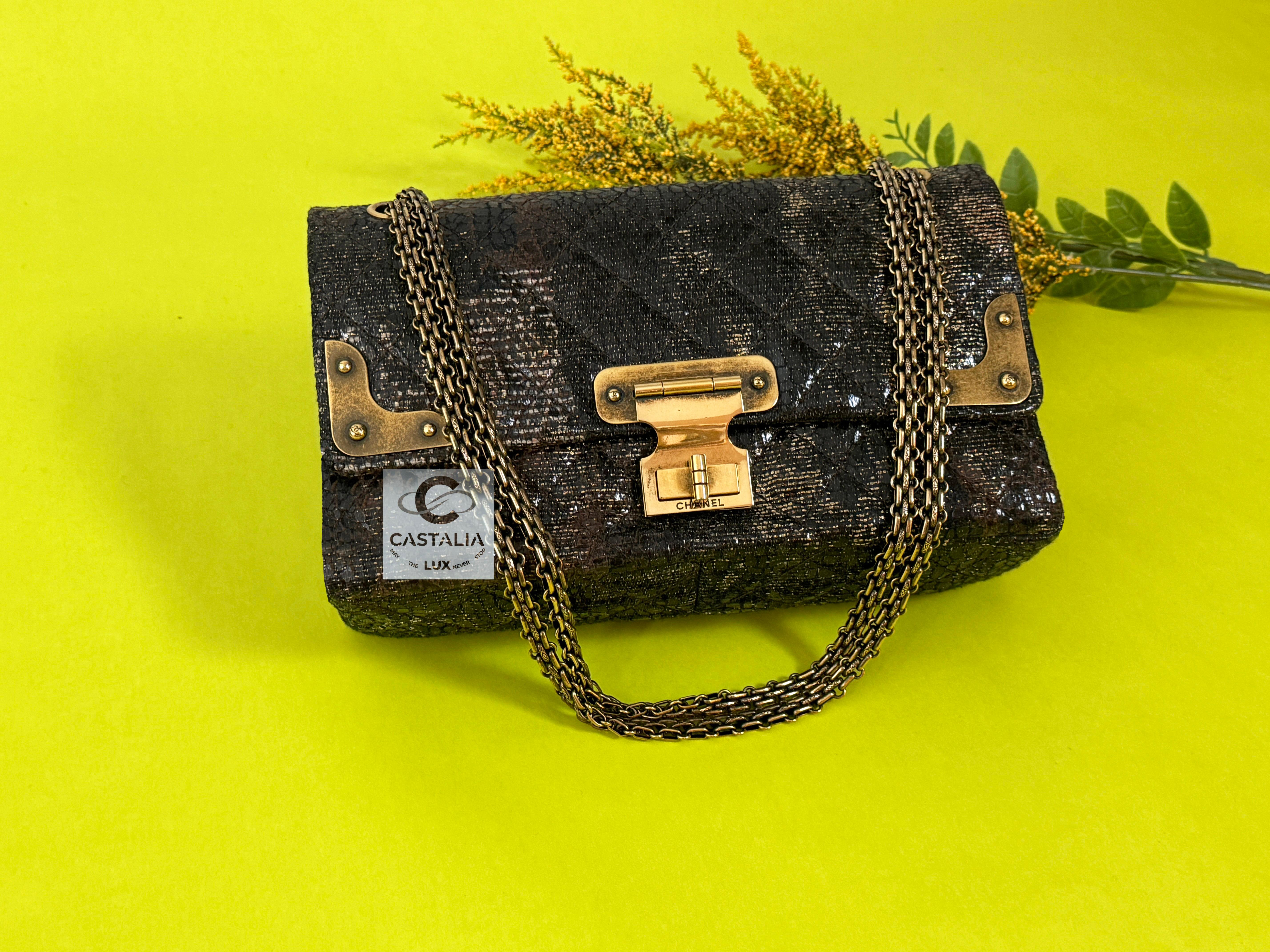 Chanel Rarest 2.55 Paris / Byzance Double Flap Bag In Excellent Condition In Dubai, AE