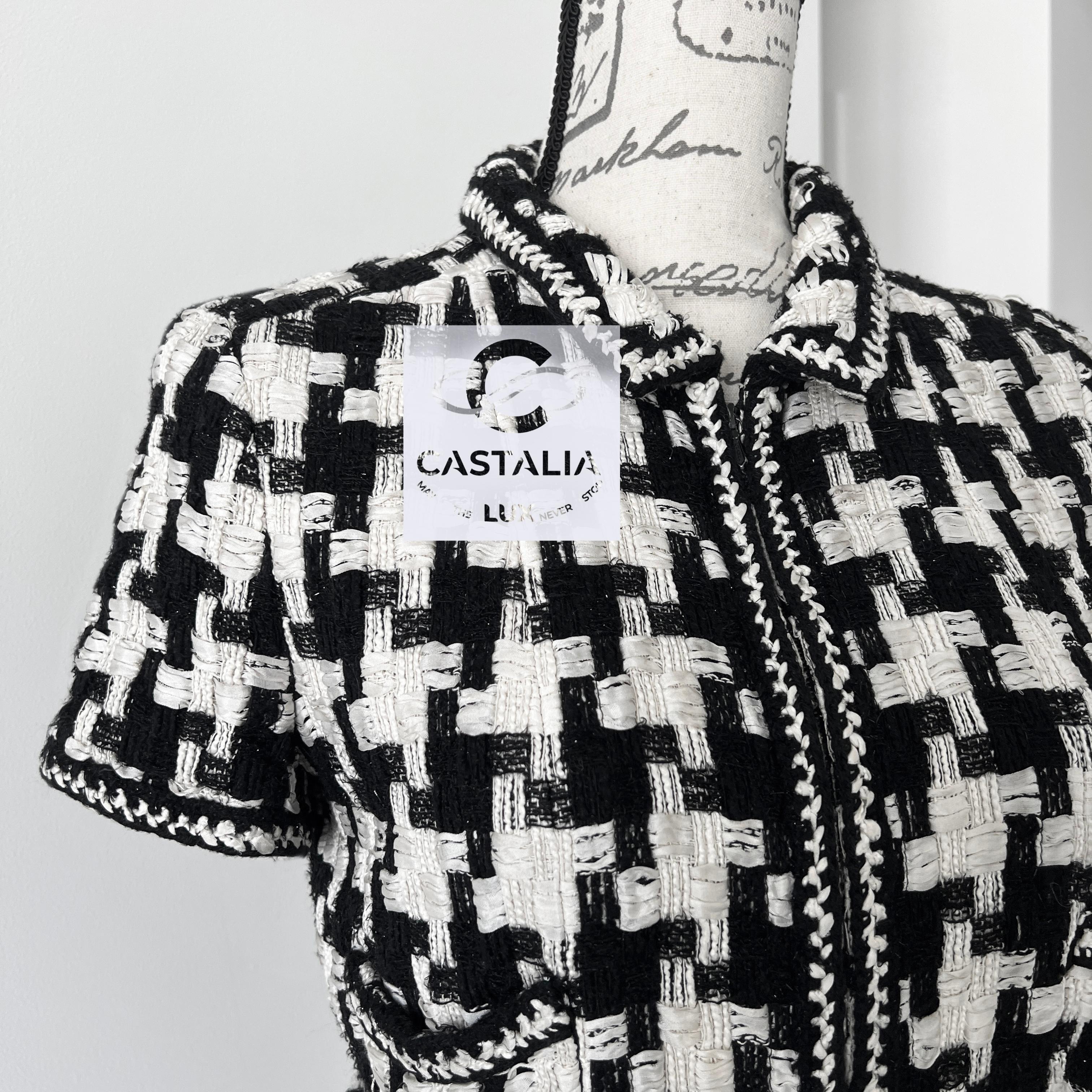 Chanel Rarest CC Logo Band Ribbon Tweed Jacket 5