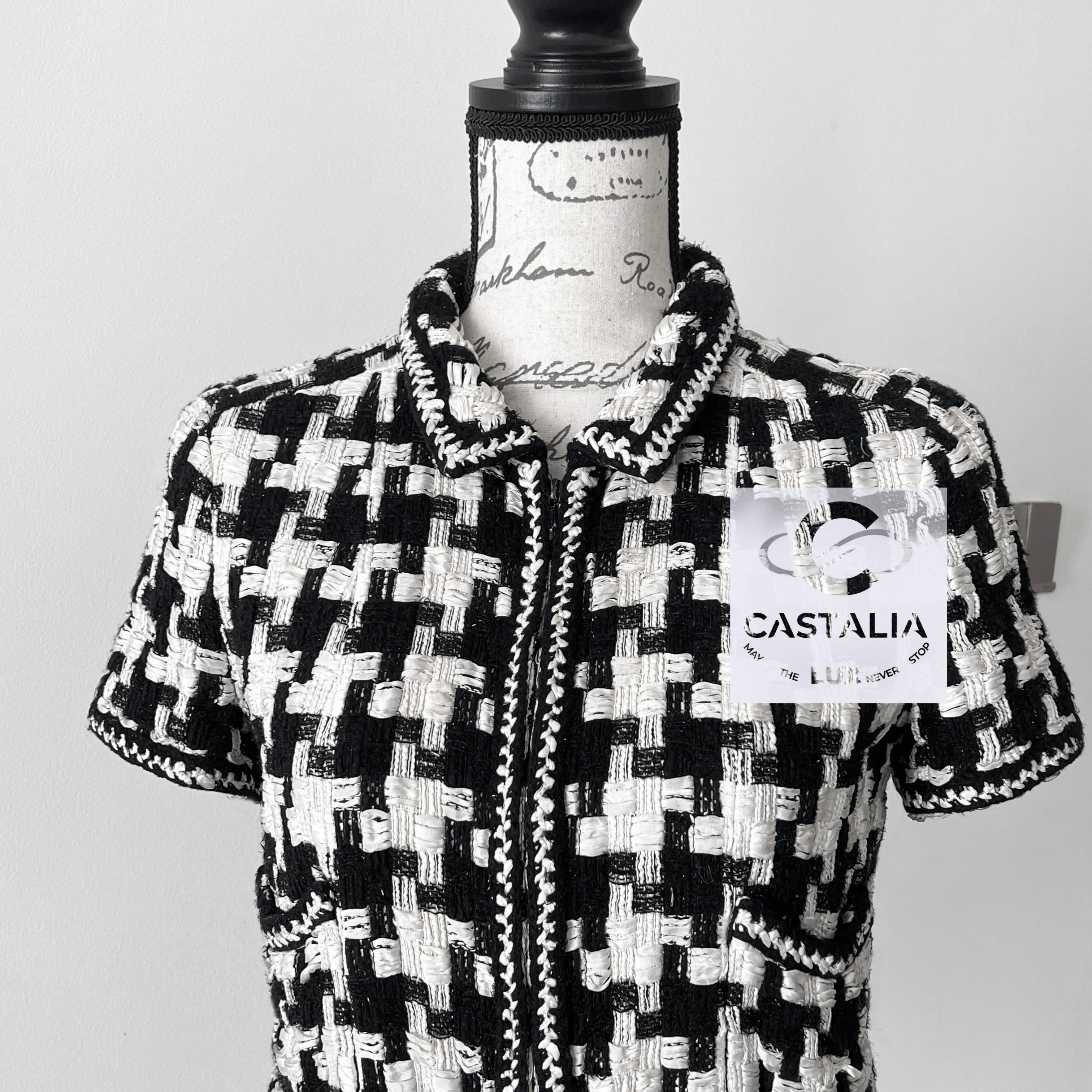 Chanel Rarest CC Logo Band Ribbon Tweed Jacket 7
