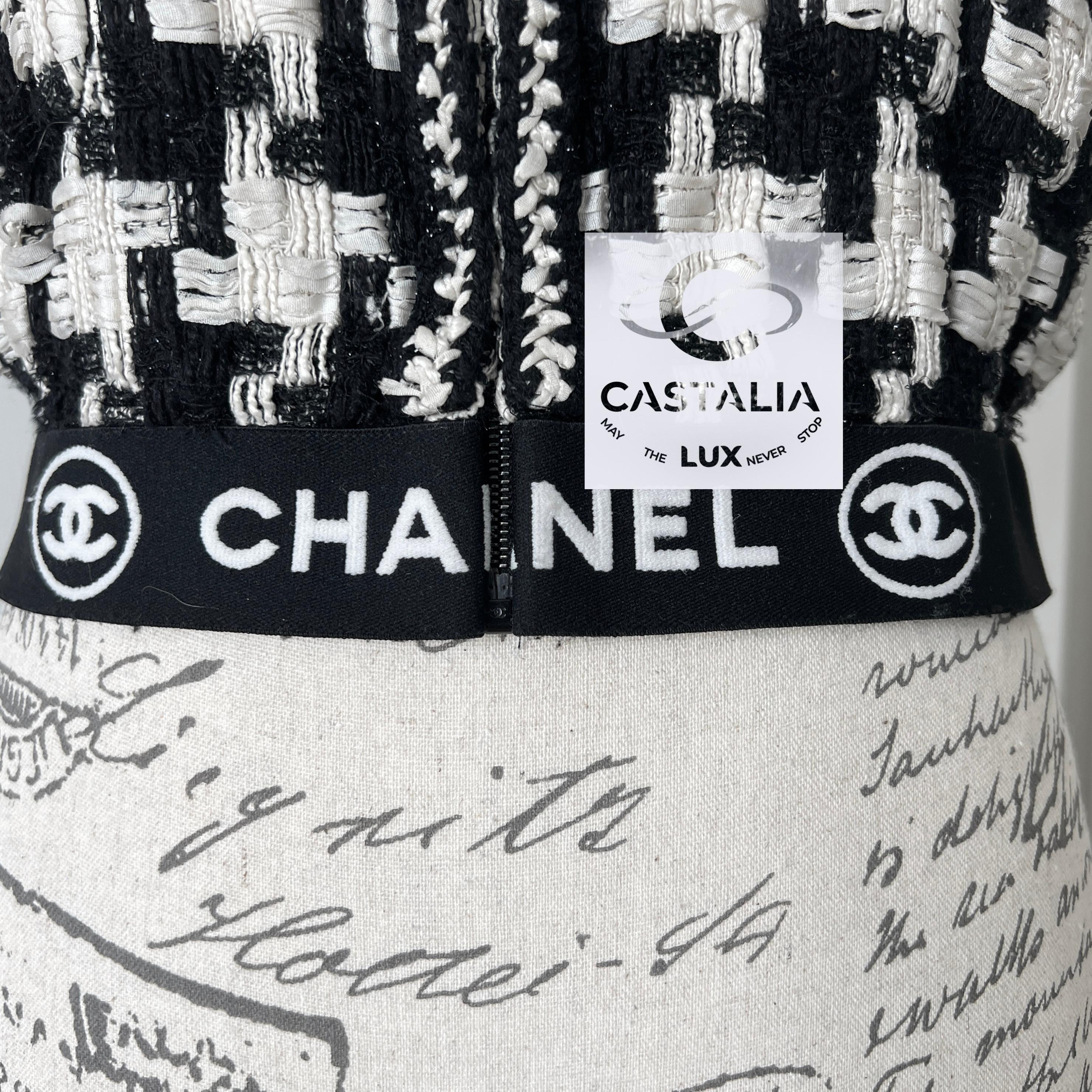 Chanel Rarest CC Logo Band Ribbon Tweed Jacket 3