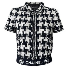 Chanel Rarest CC Logo Band Ribbon Tweed Jacket