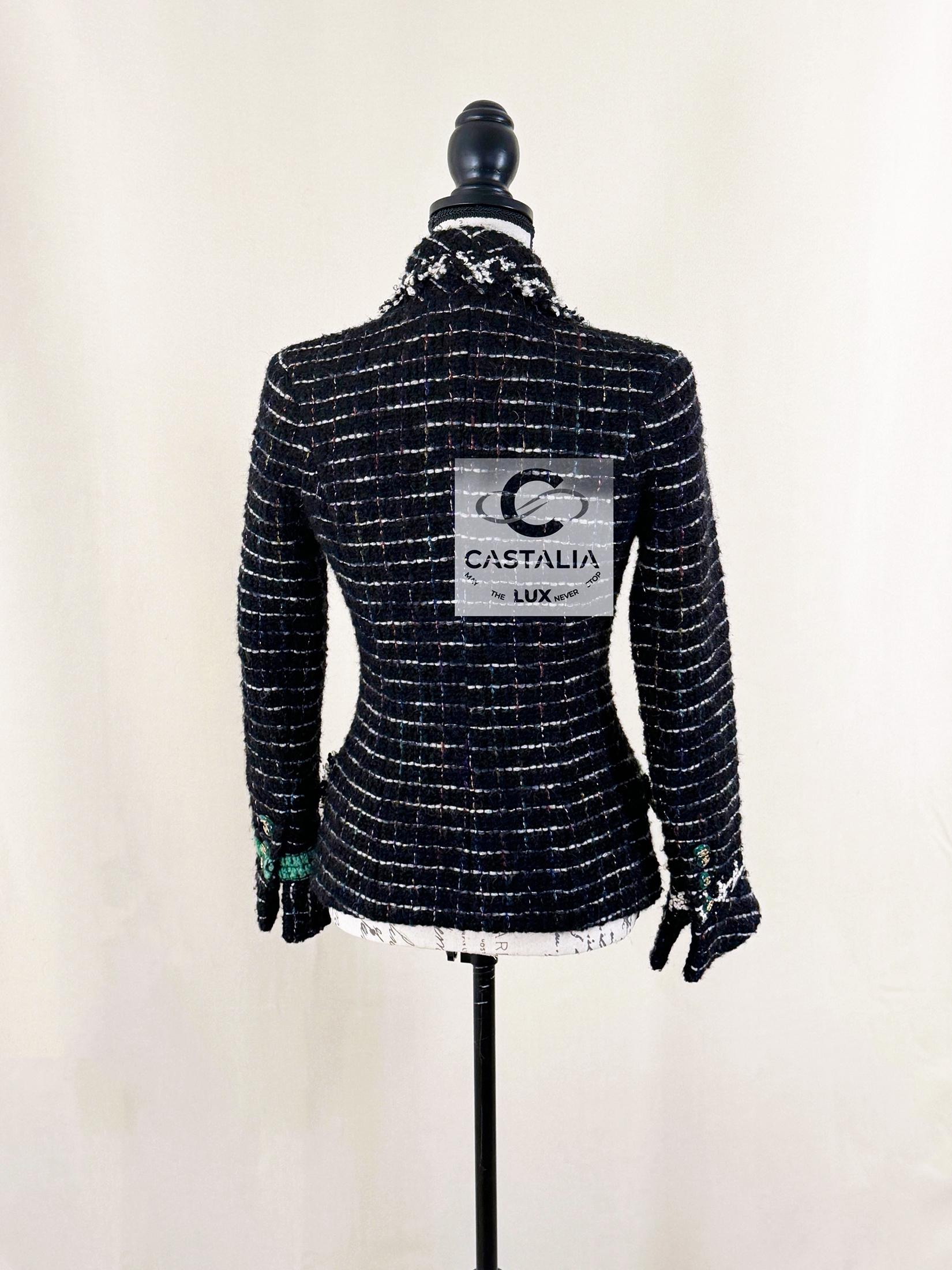 Chanel Rarest Collector Black Tweed Jacket 7