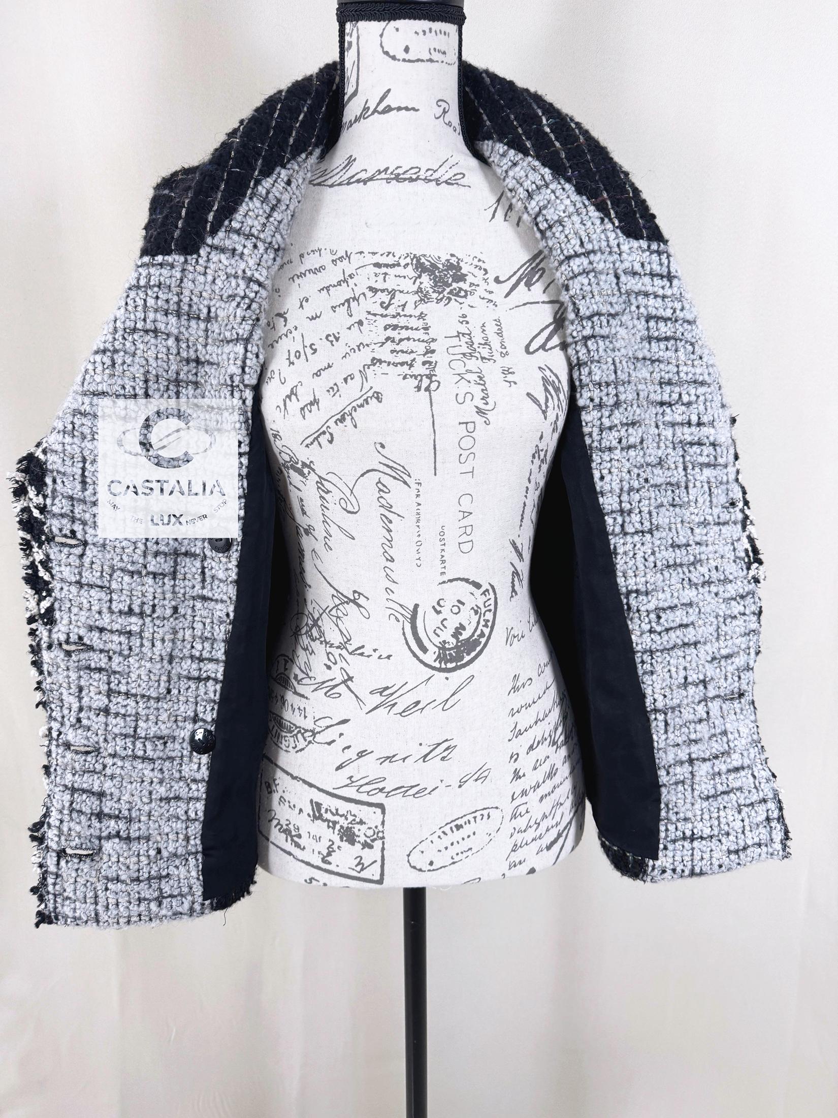 Chanel Rarest Collector Black Tweed Jacket 8