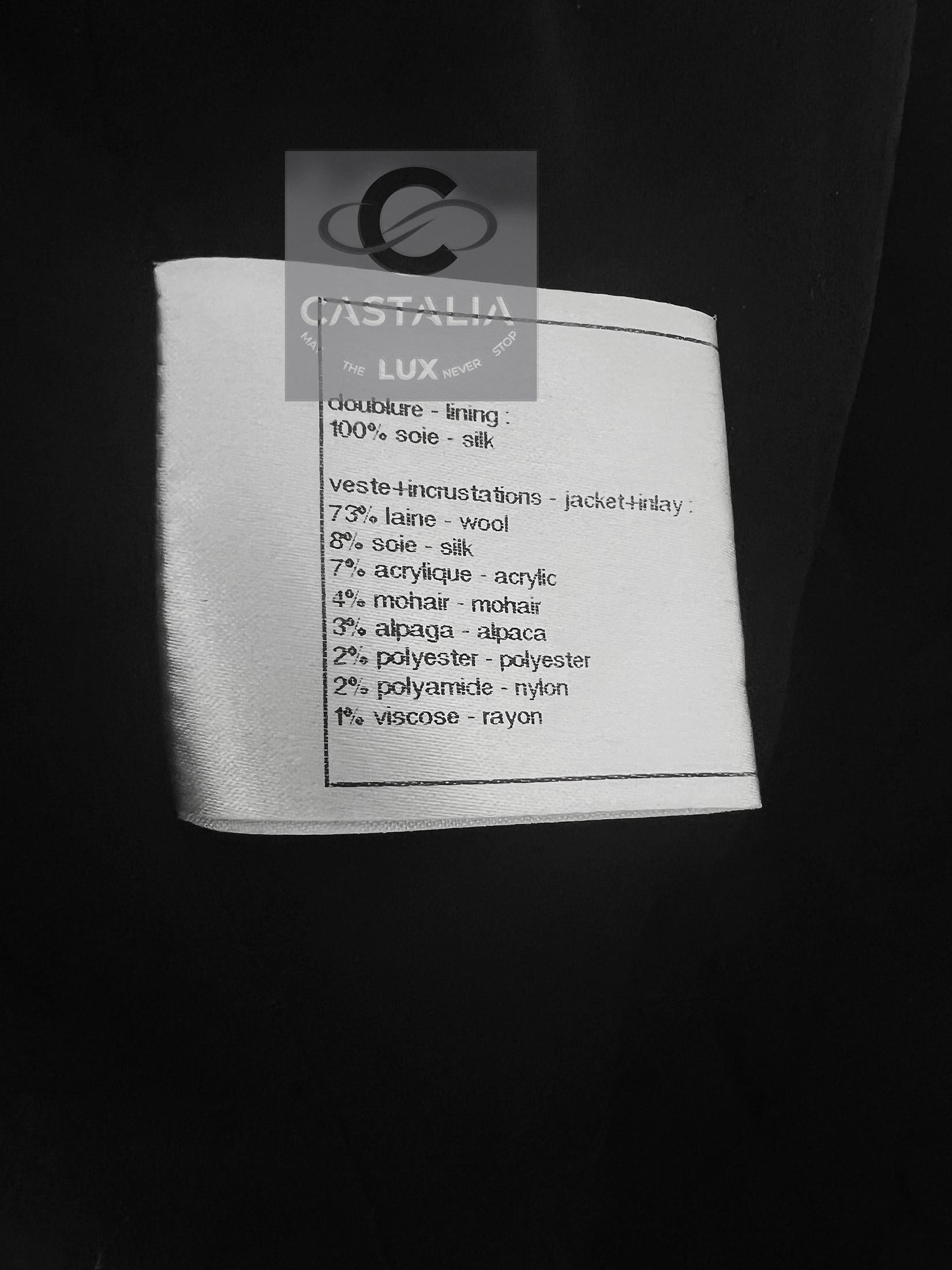 Chanel Rarest Collector Black Tweed Jacket 10