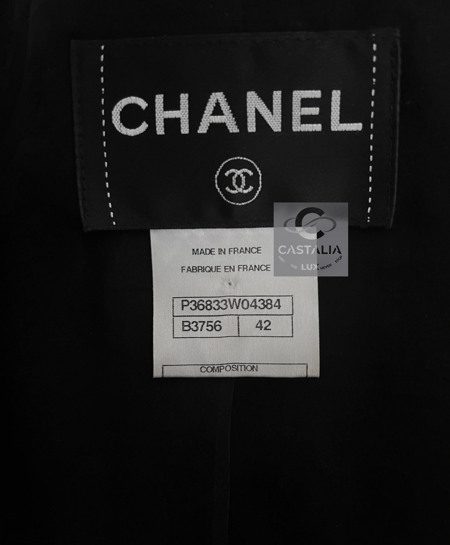 Chanel Rarest Collector Black Tweed Jacket 9