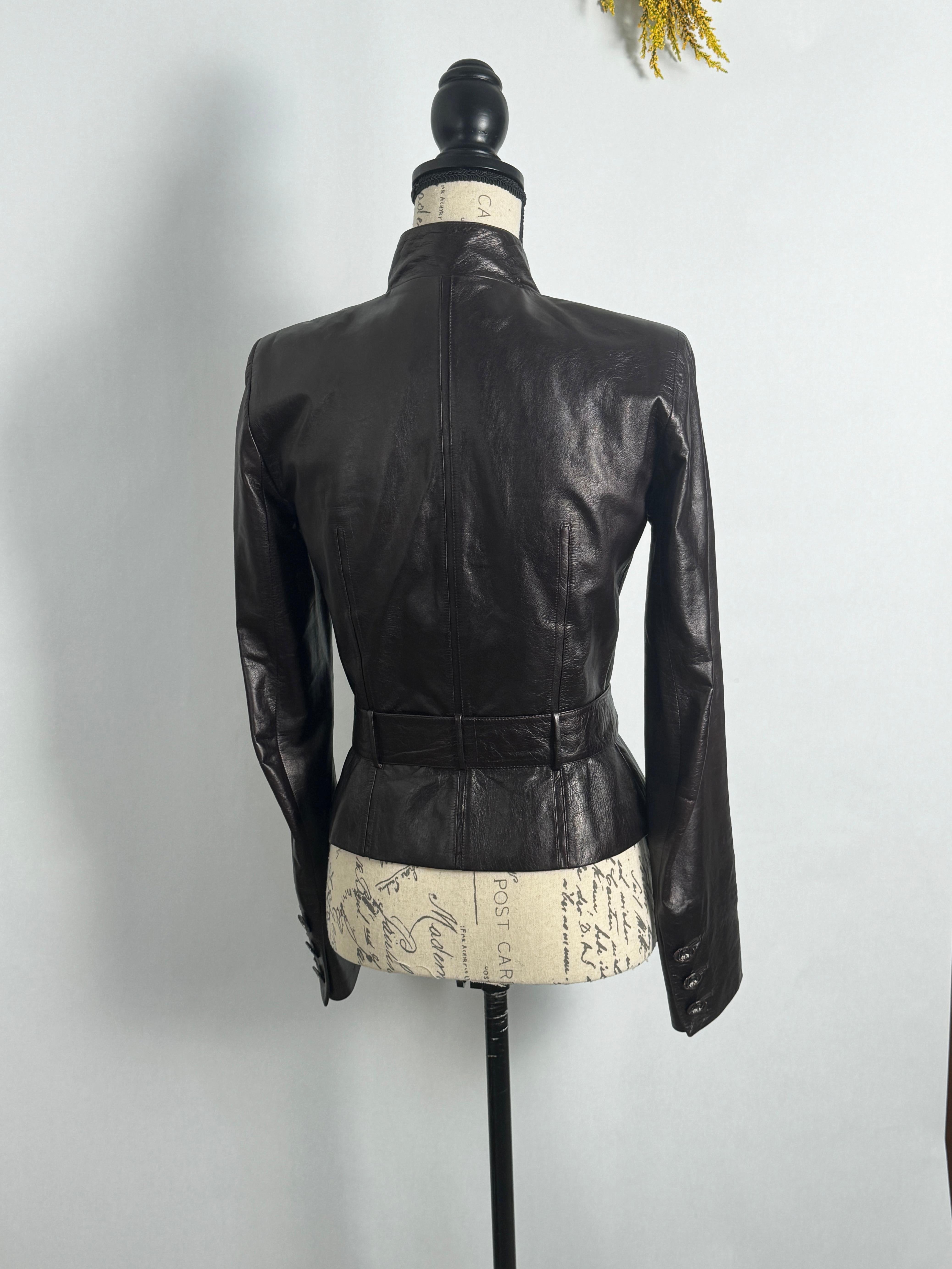 Chanel Rarest Paris / Bombay Runway Leather Jacket For Sale 9