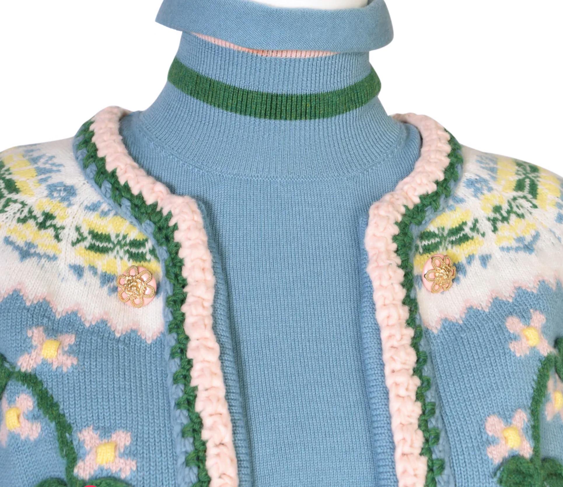 CHANEL Rarest Paris / Salzburg Blaues Edelweißkleid 1