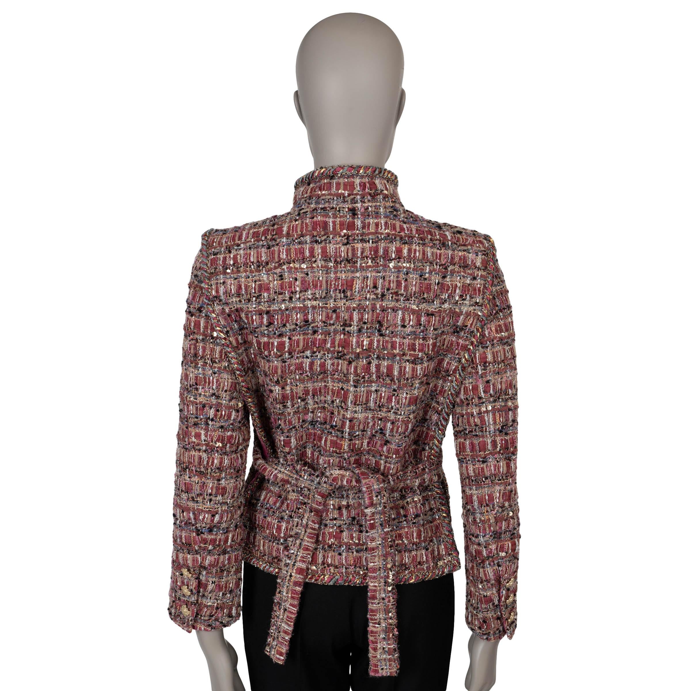 Noir CHANEL 21A CHATEAU DES DAMES TWEED Jacket 36 XS en vente