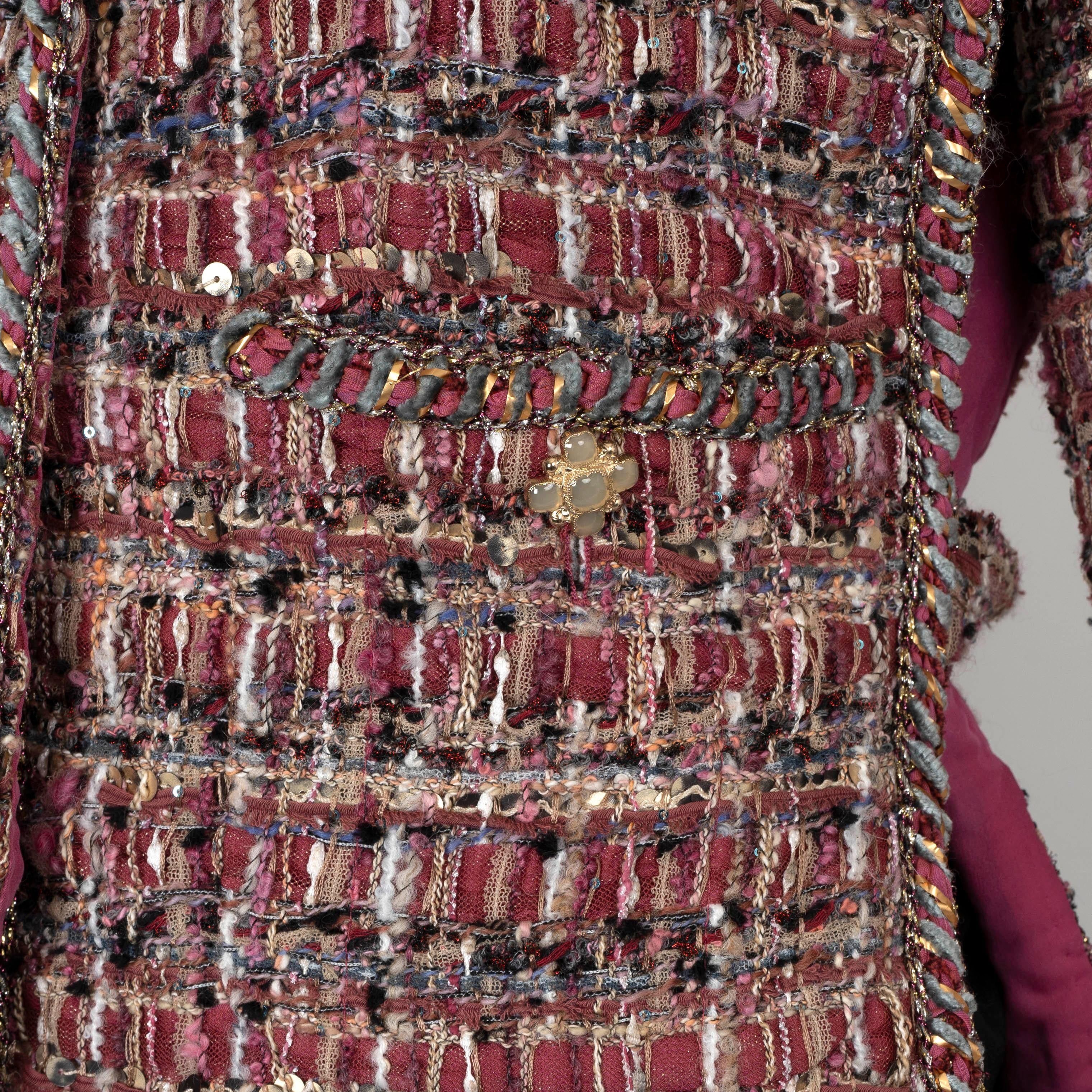CHANEL 21A CHATEAU DES DAMES TWEED Jacket 36 XS en vente 2