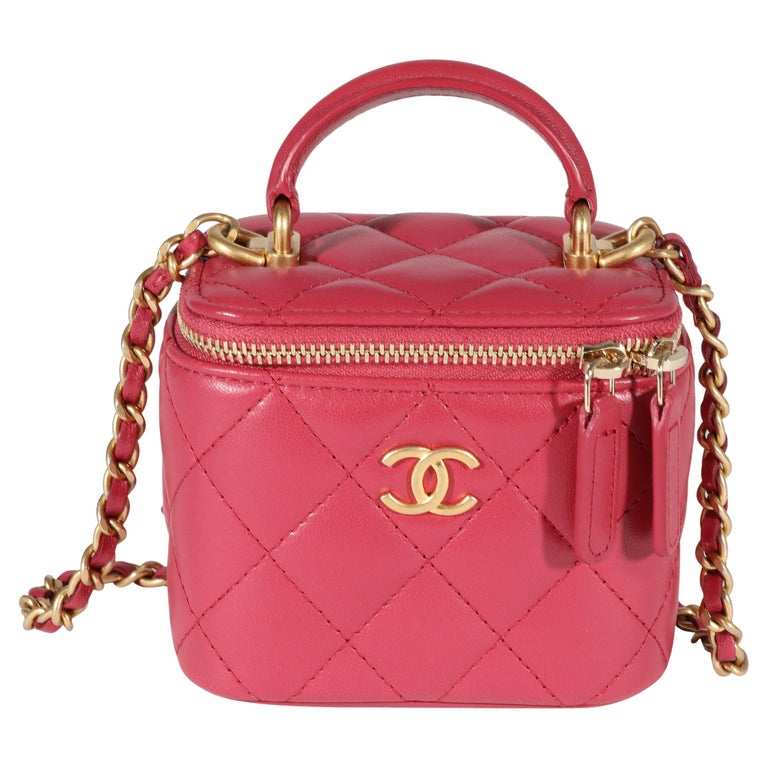 Chanel Makeup Case Minaudiere Quilted Patent Mini at 1stDibs