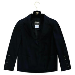 Chanel Jacke aus Wolle mit rohem Rand