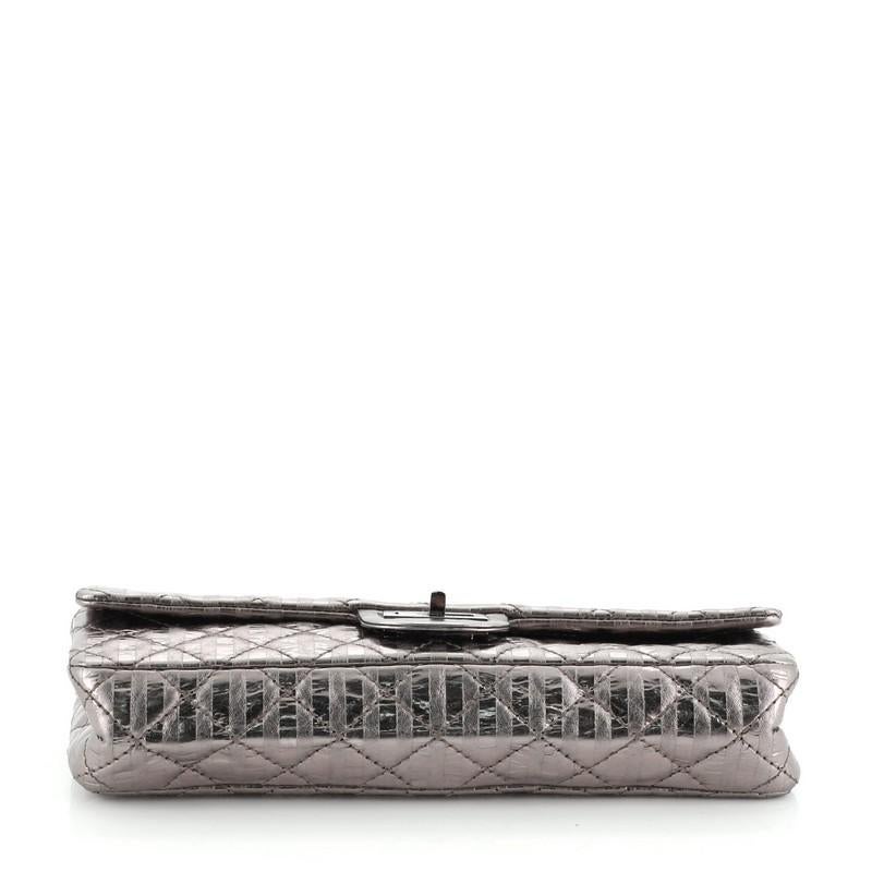 Chanel Rayures East West Reissue Clutch Quilted Calfskin Small In Good Condition In NY, NY