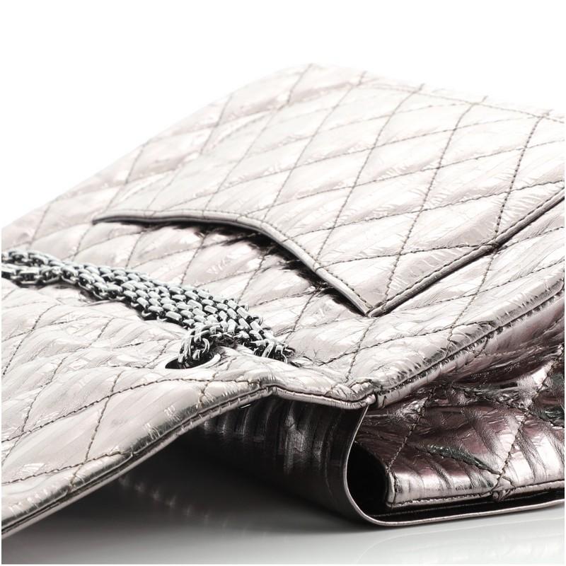Chanel Rayures Reissue 2.55 Klappentasche aus gestepptem:: metallic gealtertem Kalbsleder 226 5