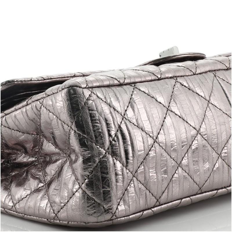 Chanel Rayures Reissue 2.55 Klappentasche aus gestepptem:: metallic gealtertem Kalbsleder 226 2