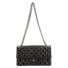 Chanel Rayures Reissue Double Compartment Flap Bag Quilted Calfskin Medium