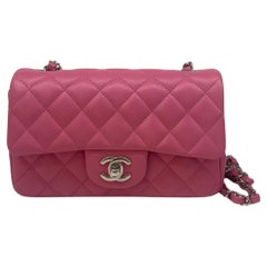 Chanel Rectangle Mini Classic Flap - Pink SHW